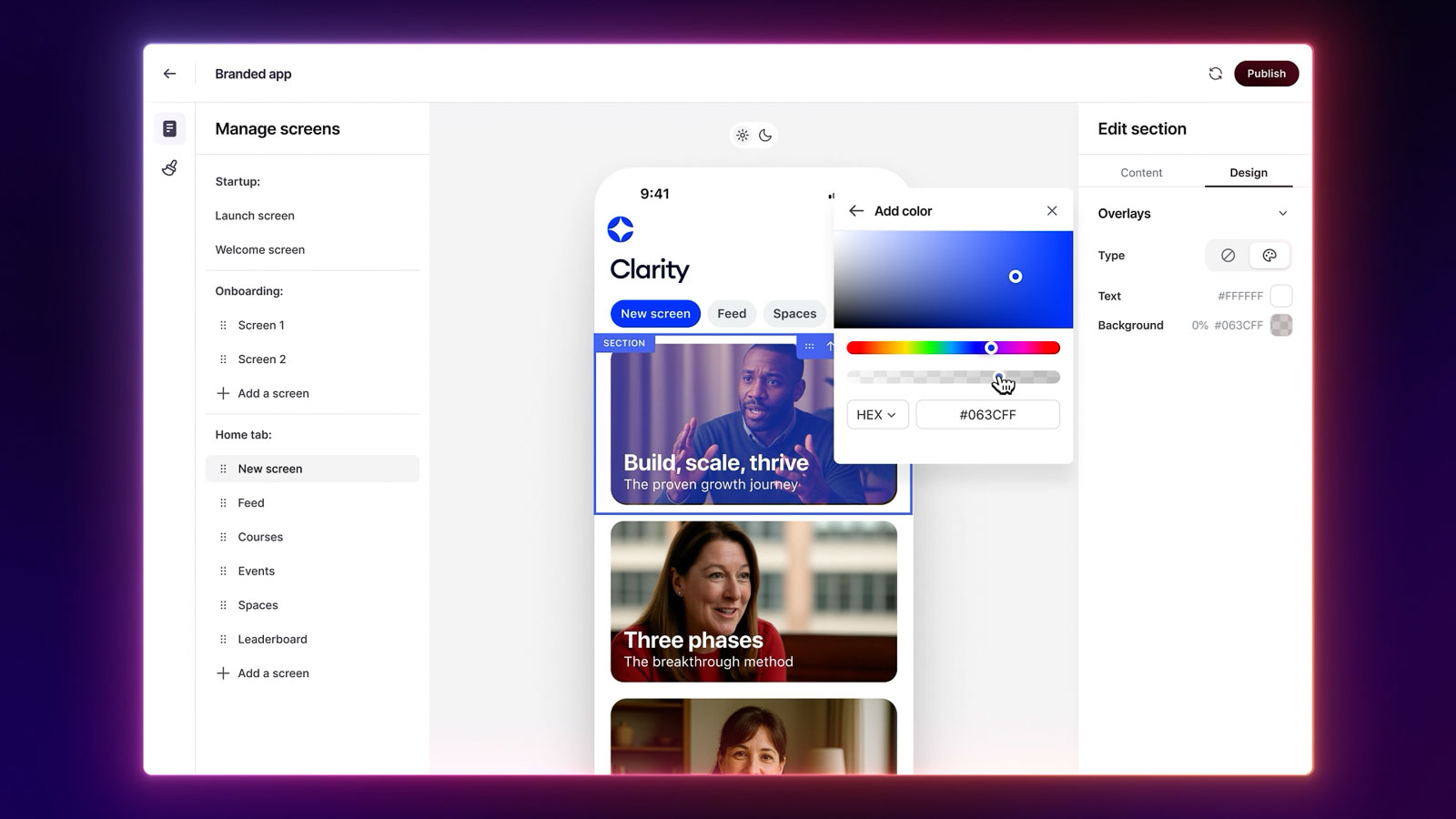 Still frame from Circle App Builder