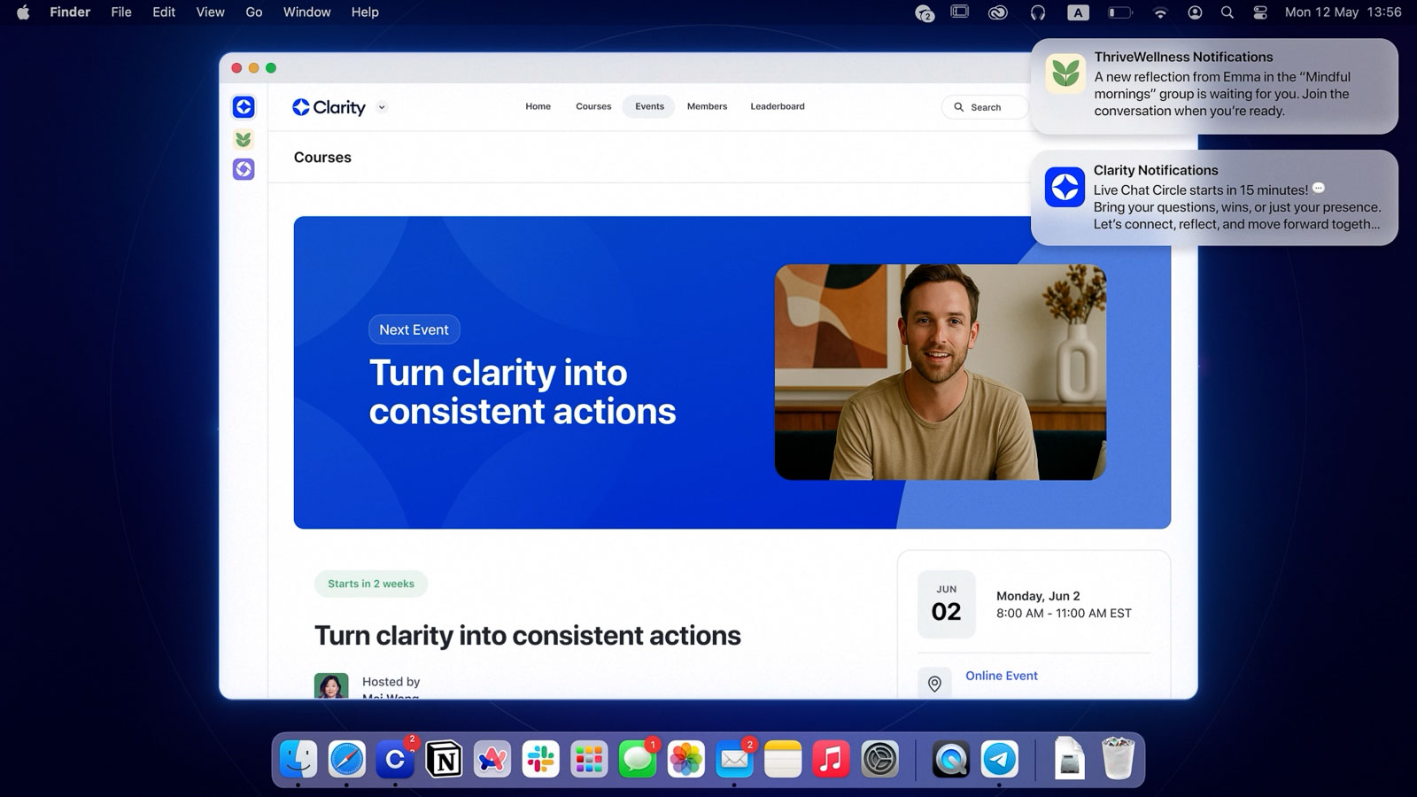 Still frame from Circle Desktop App