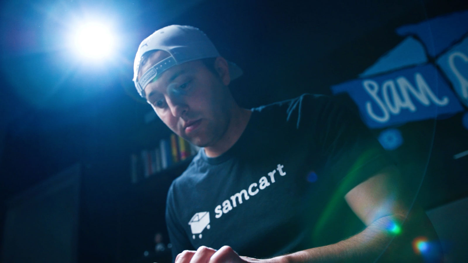 Still frame from SamCart Course Hype Trailer